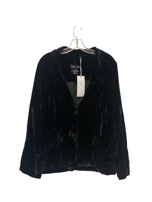 Jacket Shirt By Clothes Mentor In Black, Size: S