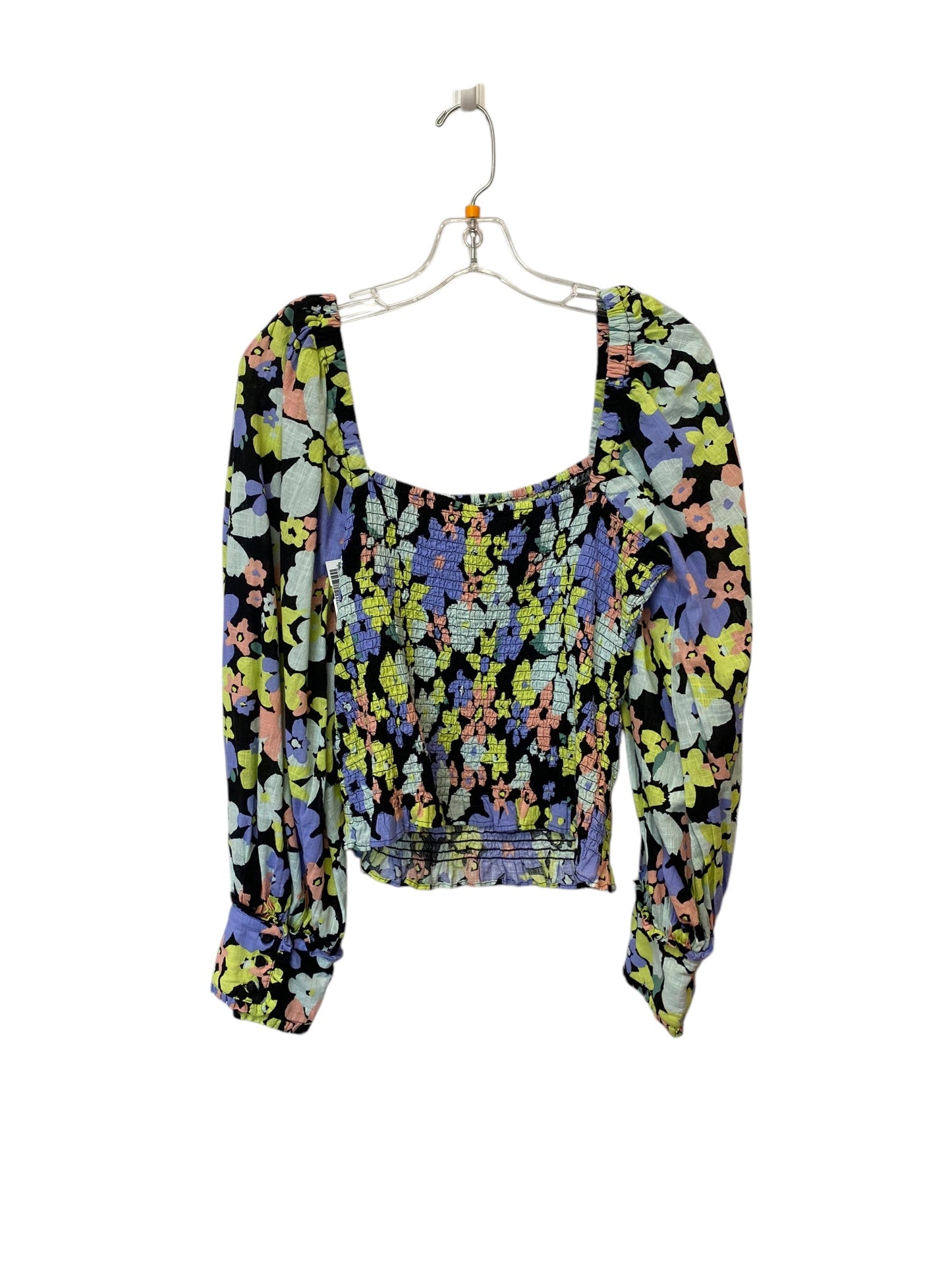 Top Long Sleeve By Free People In Floral Print, Size: M