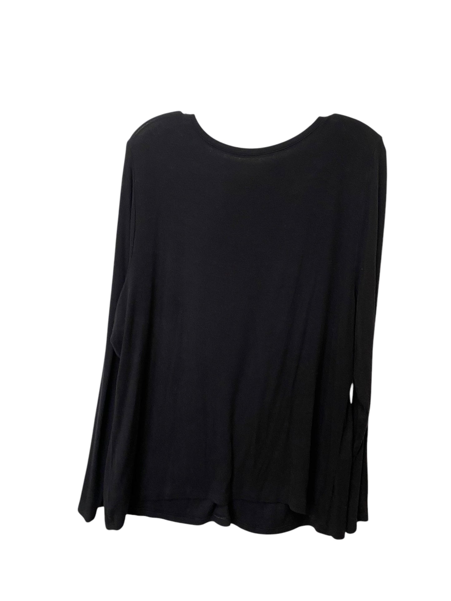 Top Long Sleeve By Ana In Black, Size: Xxl