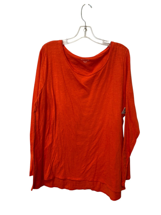 Top Long Sleeve Basic By Eileen Fisher In Orange, Size: Xl