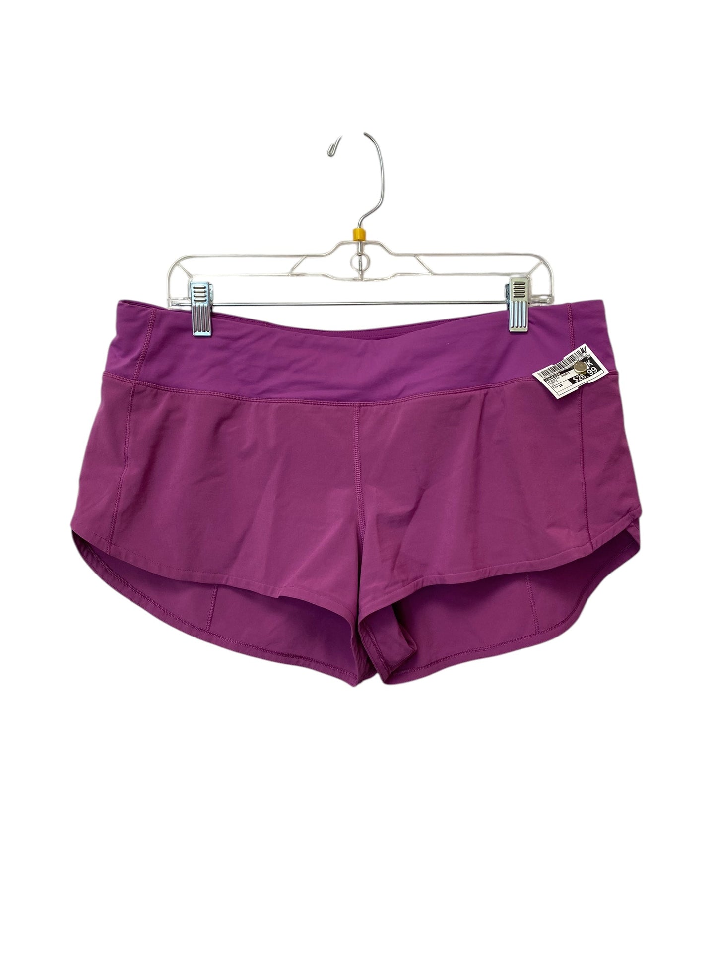 Athletic Shorts By Lululemon In Purple, Size: 12