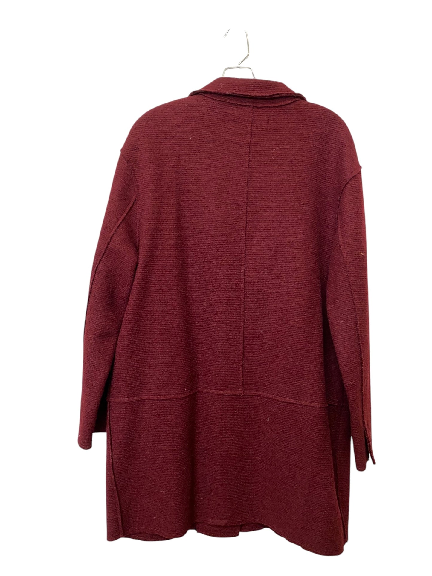 Coat Other By Zara Basic In Maroon, Size: Xl