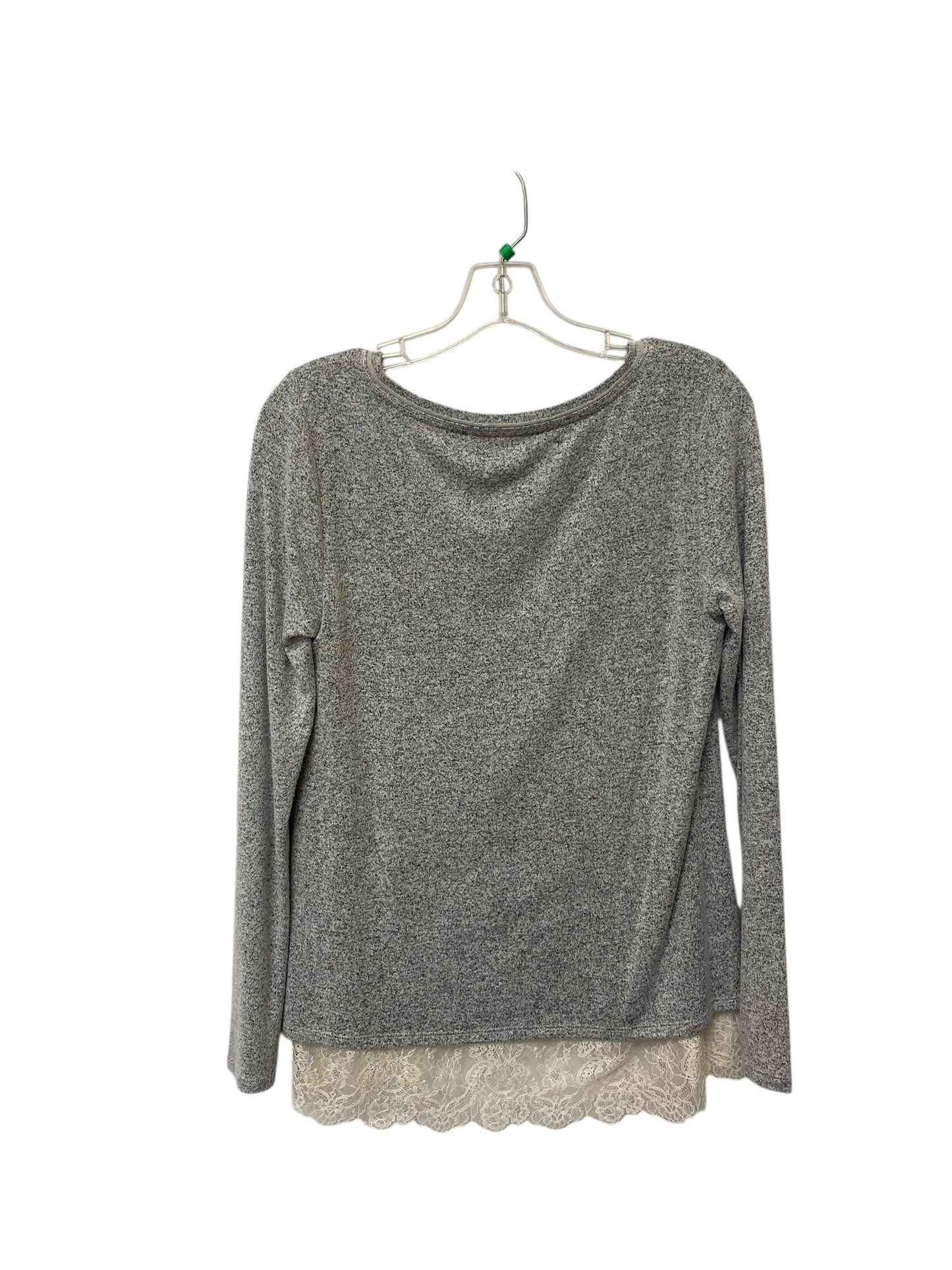 Top Long Sleeve By White House Black Market In Grey, Size: S