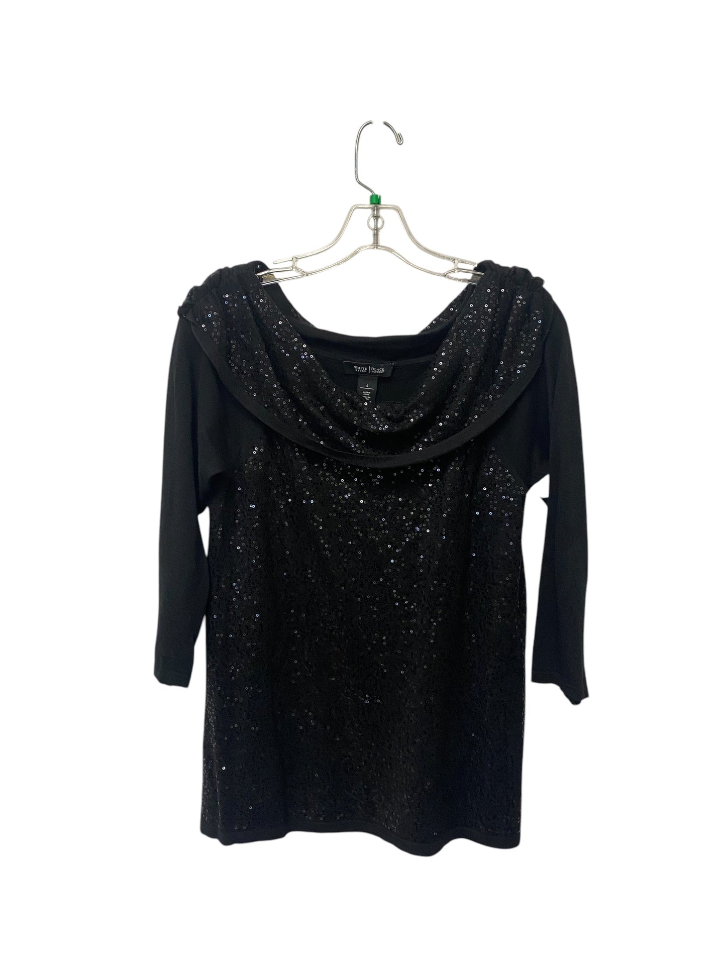 Top Long Sleeve By White House Black Market In Black, Size: S