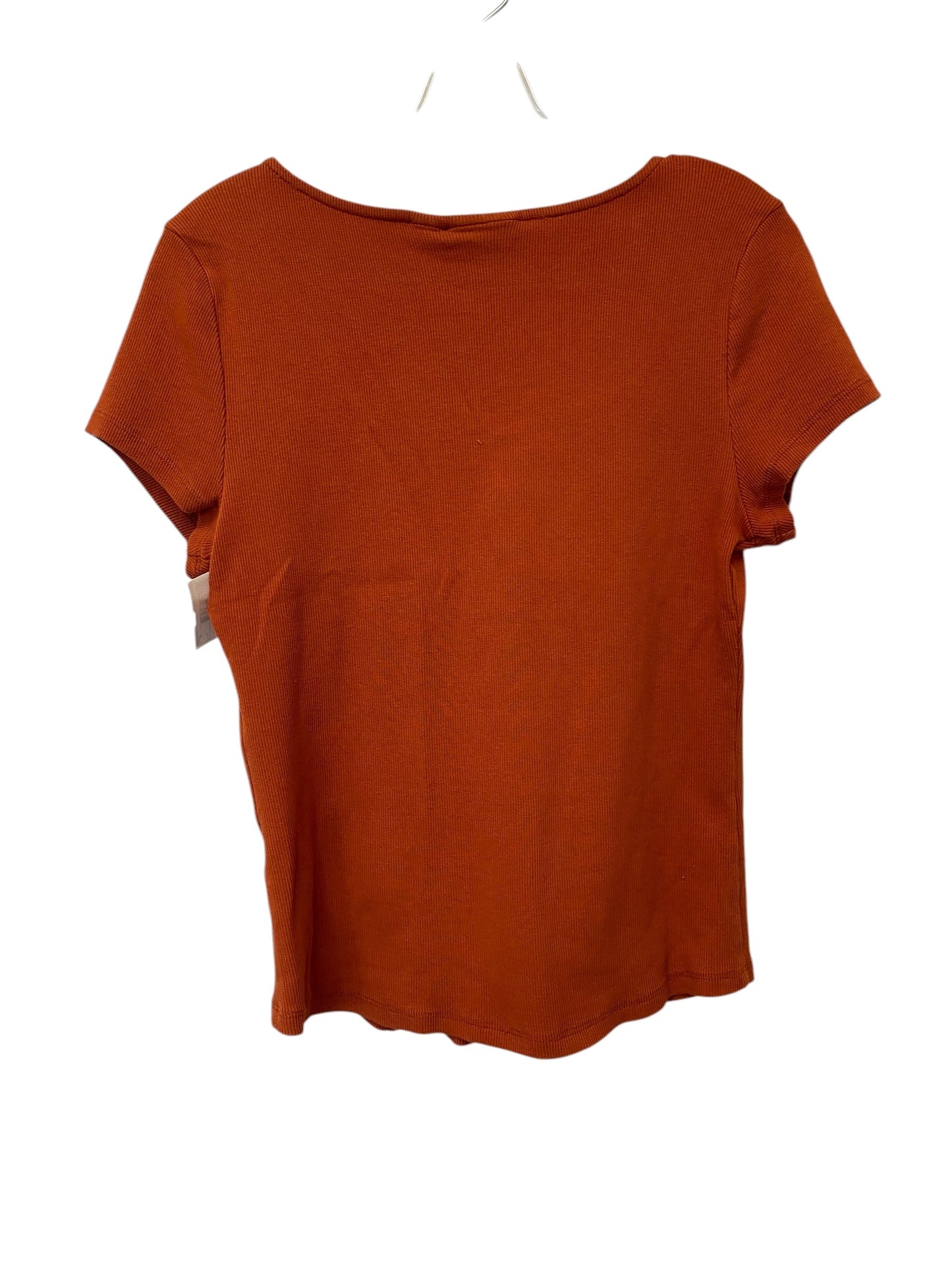 Top Short Sleeve By Maeve In Orange, Size: L