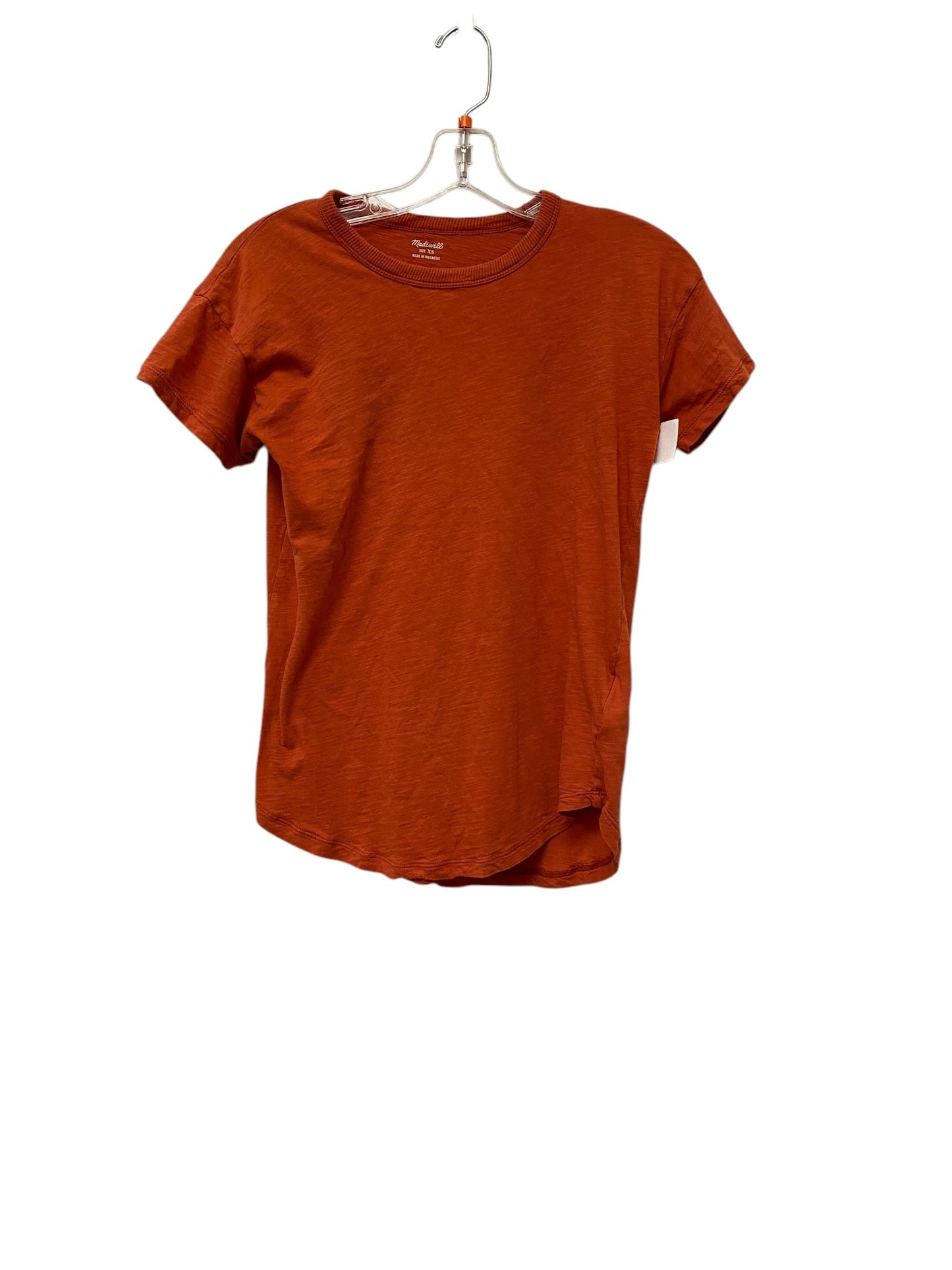 Top Short Sleeve Basic By Madewell In Orange, Size: Xs