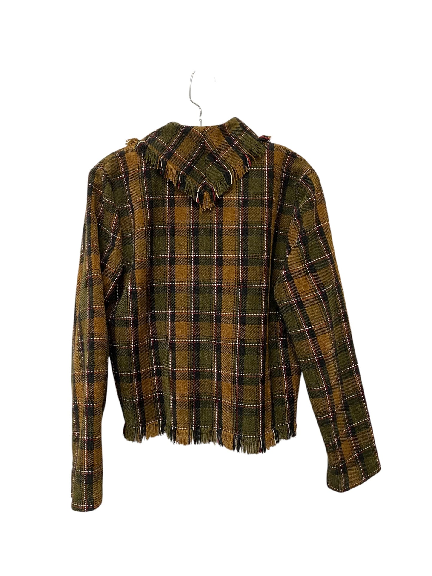 Jacket Shirt By Clothes Mentor In Plaid Pattern, Size: S