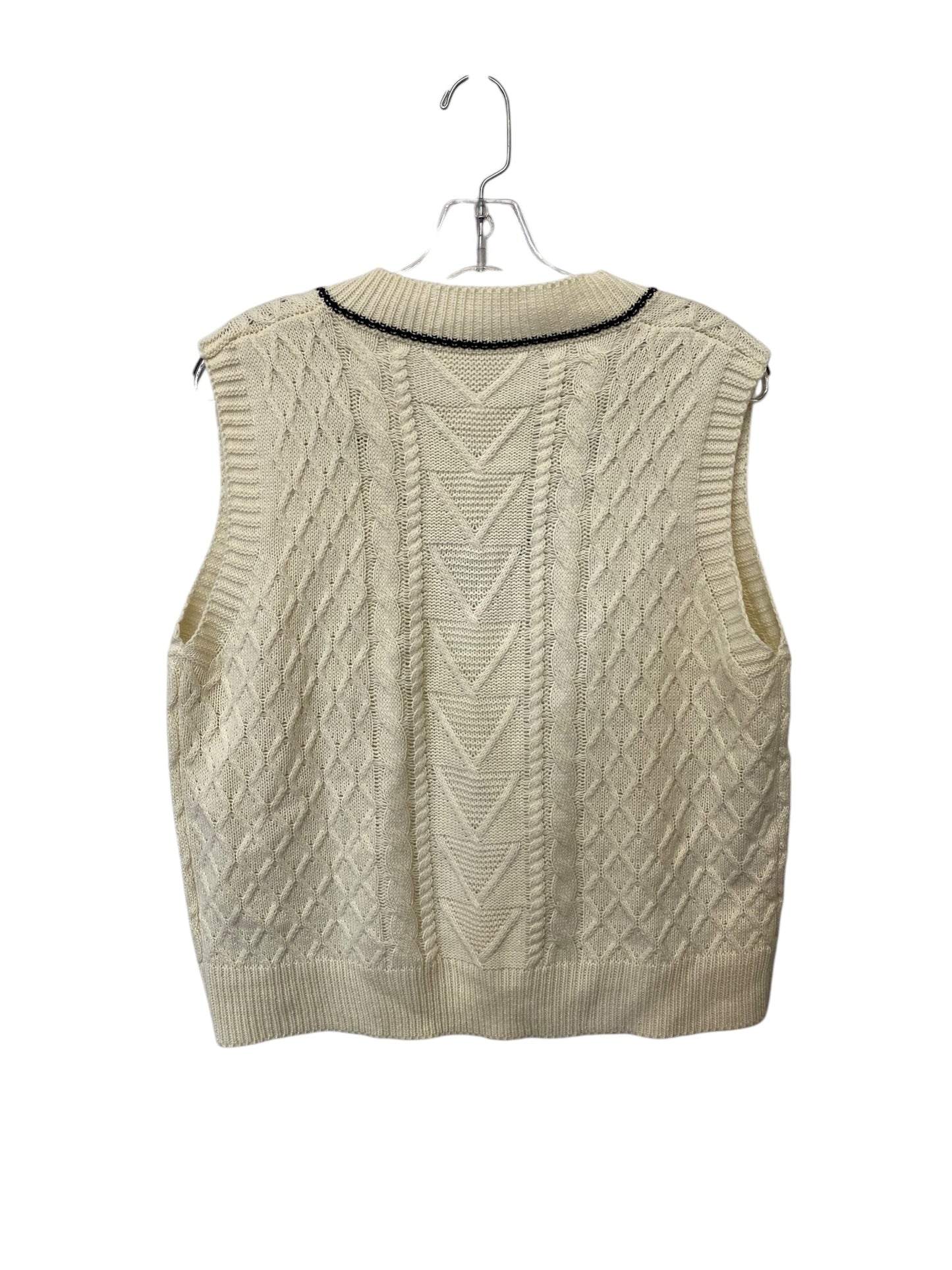 Vest Sweater By Shein In Cream, Size: M