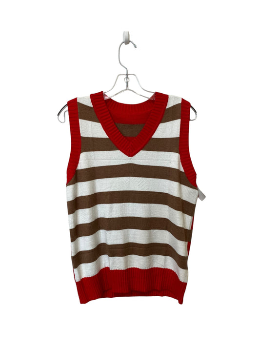 Vest Sweater By Clothes Mentor In Striped Pattern, Size: S