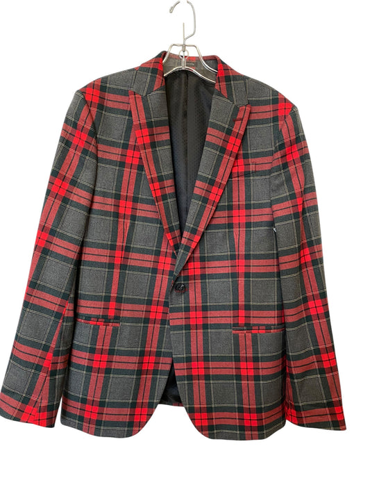 Blazer By Clothes Mentor In Plaid Pattern, Size: M