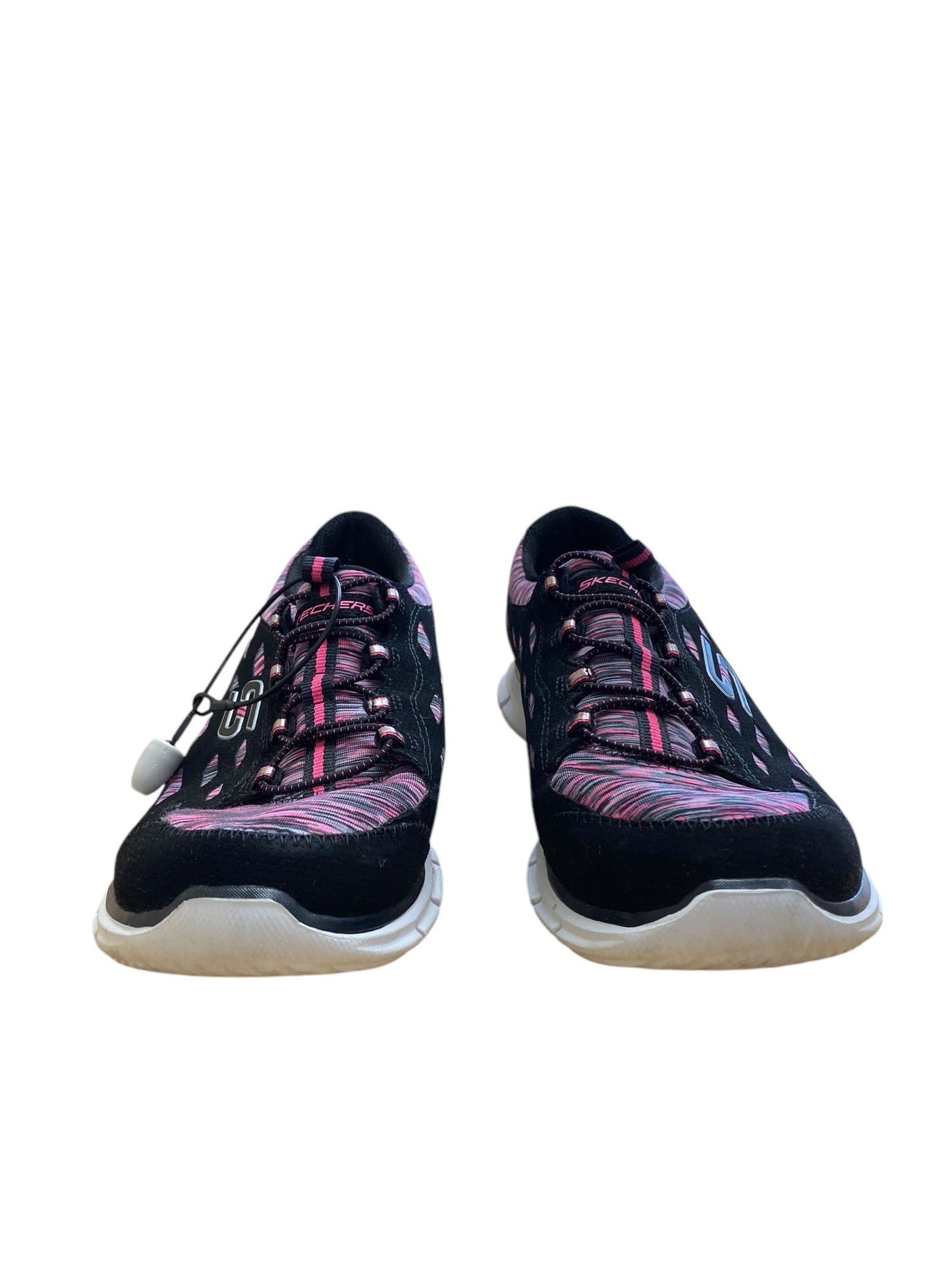 Shoes Athletic By Skechers In Black & Pink, Size: 8