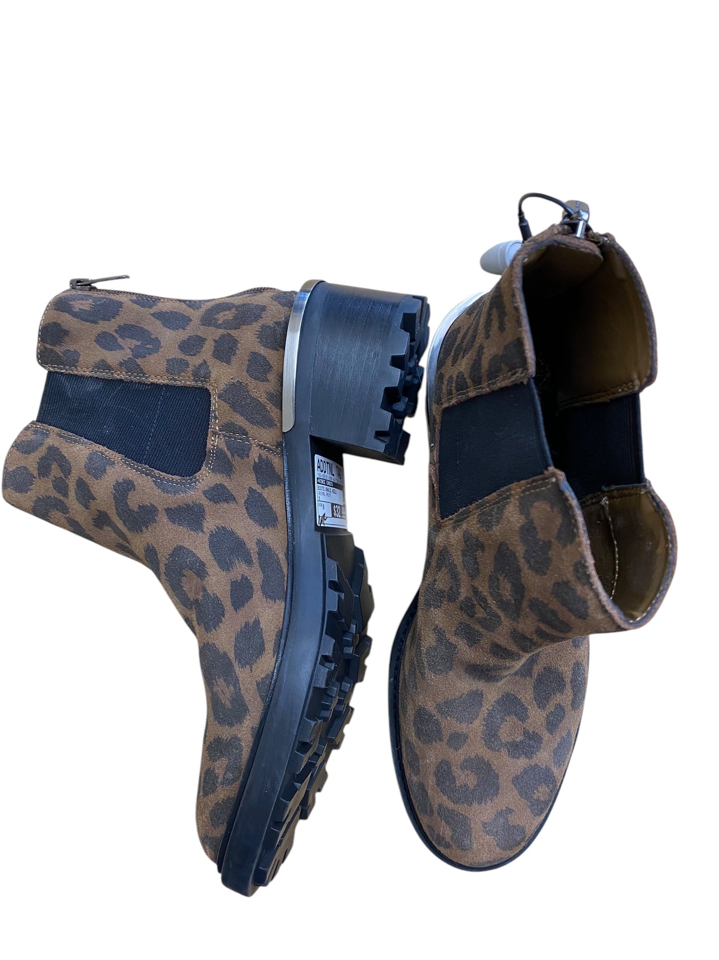 Boots Ankle Heels By Vince Camuto In Animal Print, Size: 8