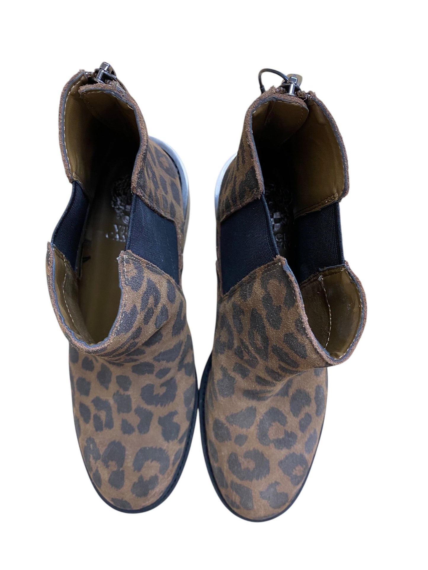 Boots Ankle Heels By Vince Camuto In Animal Print, Size: 8