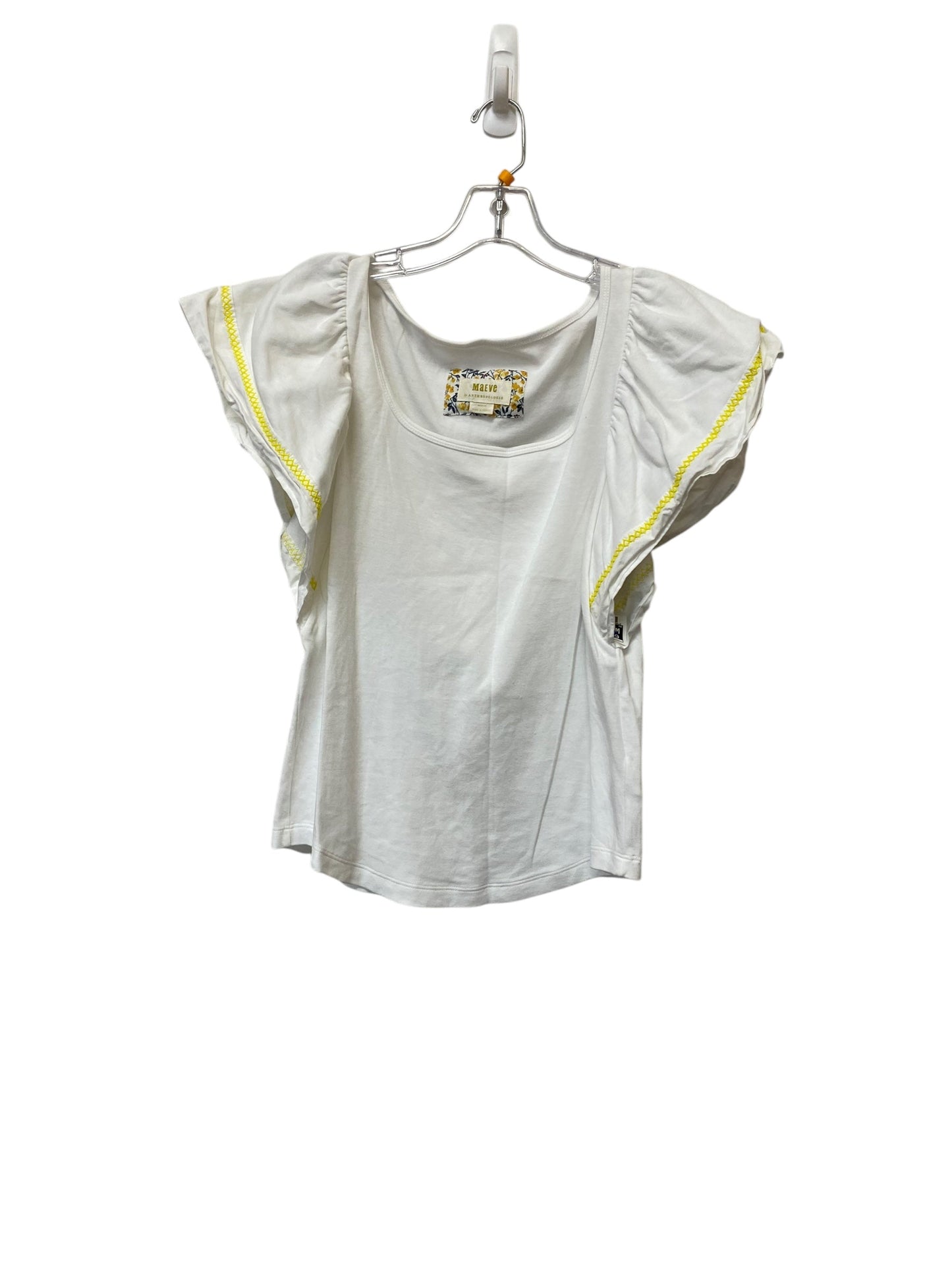 Top Short Sleeve By Maeve In White, Size: M