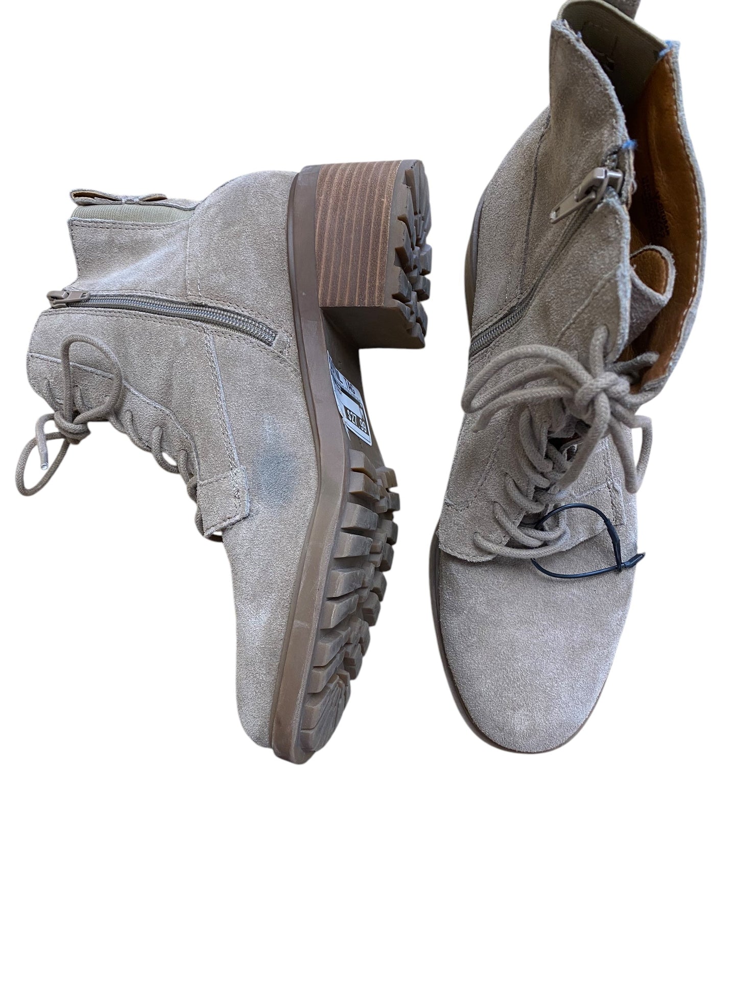 Boots Combat By Lucky Brand In Taupe, Size: 10