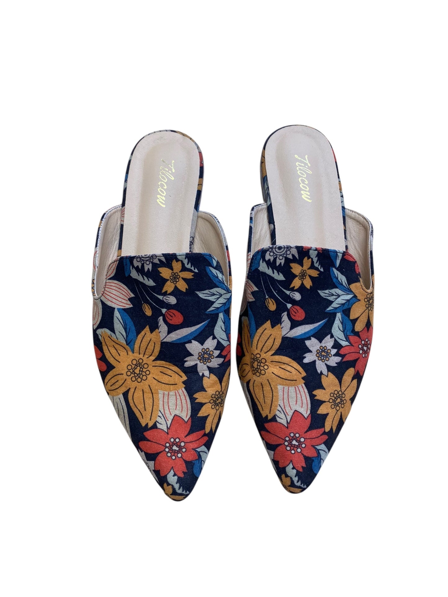 Shoes Flats By Clothes Mentor In Floral Print, Size: 9