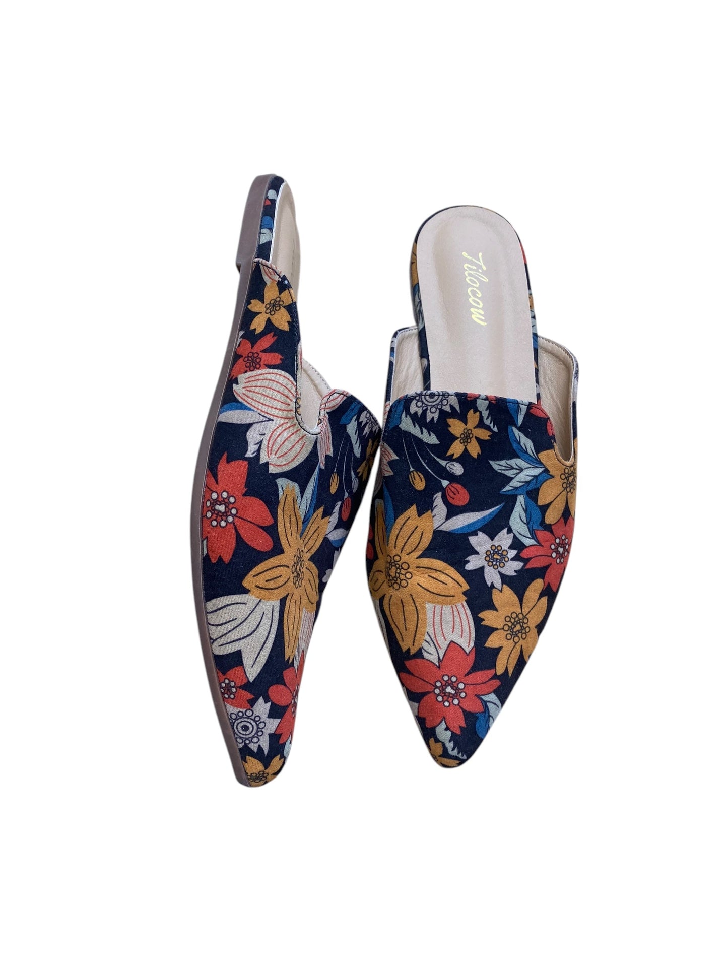 Shoes Flats By Clothes Mentor In Floral Print, Size: 9