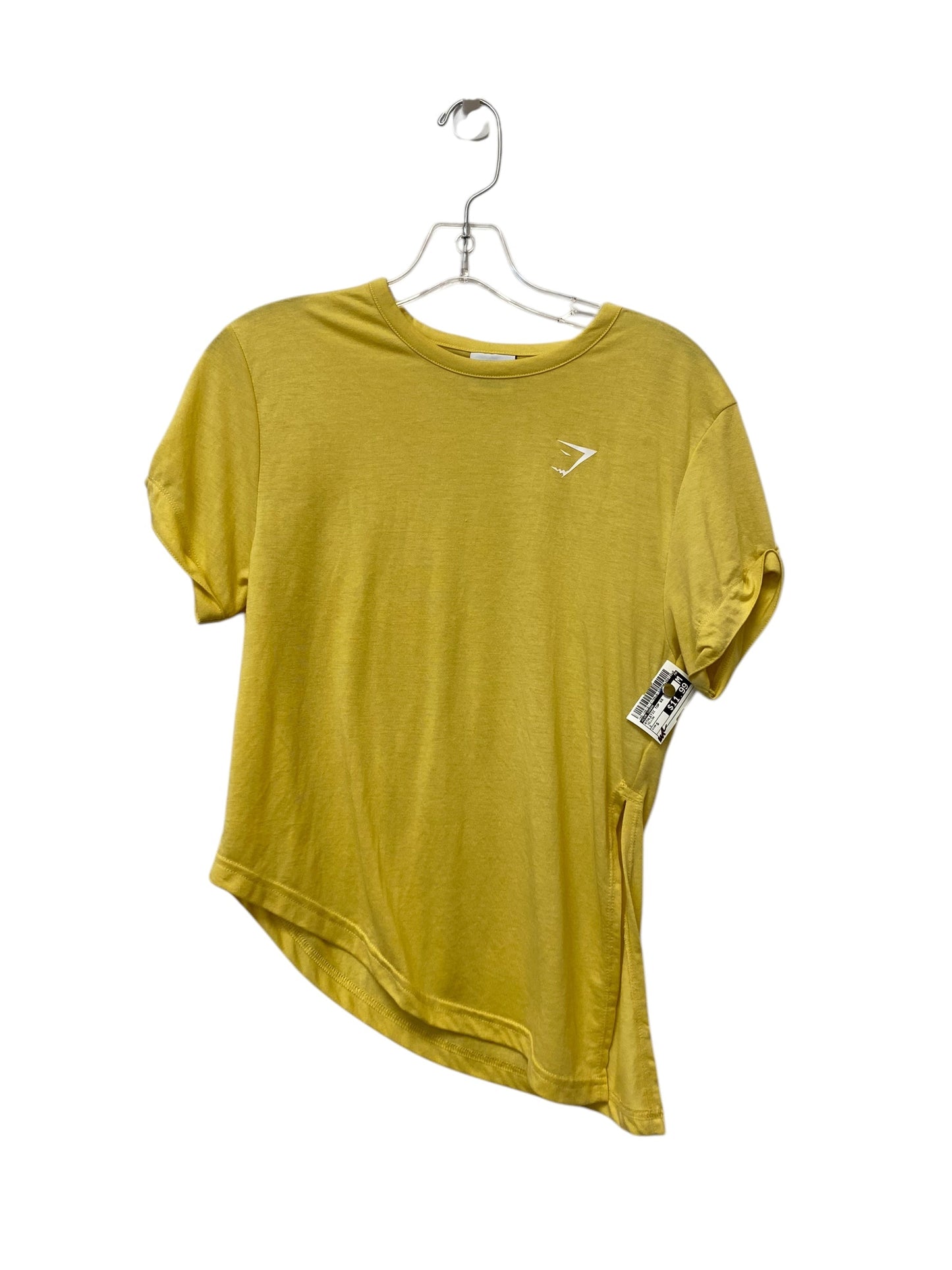 Athletic Top Short Sleeve By Gym Shark In Yellow, Size: S