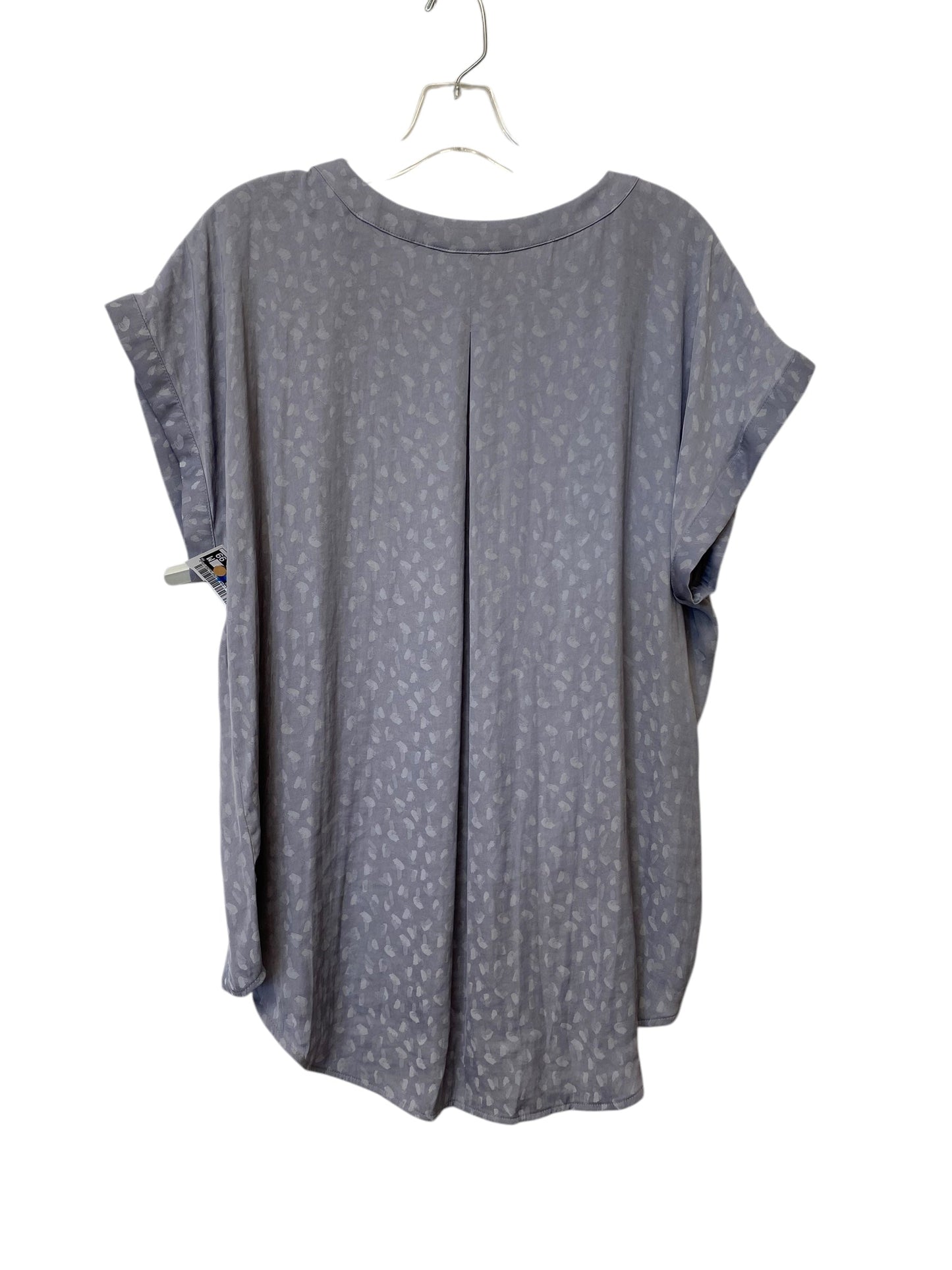 Top Short Sleeve By Simply Vera In Grey, Size: Xl