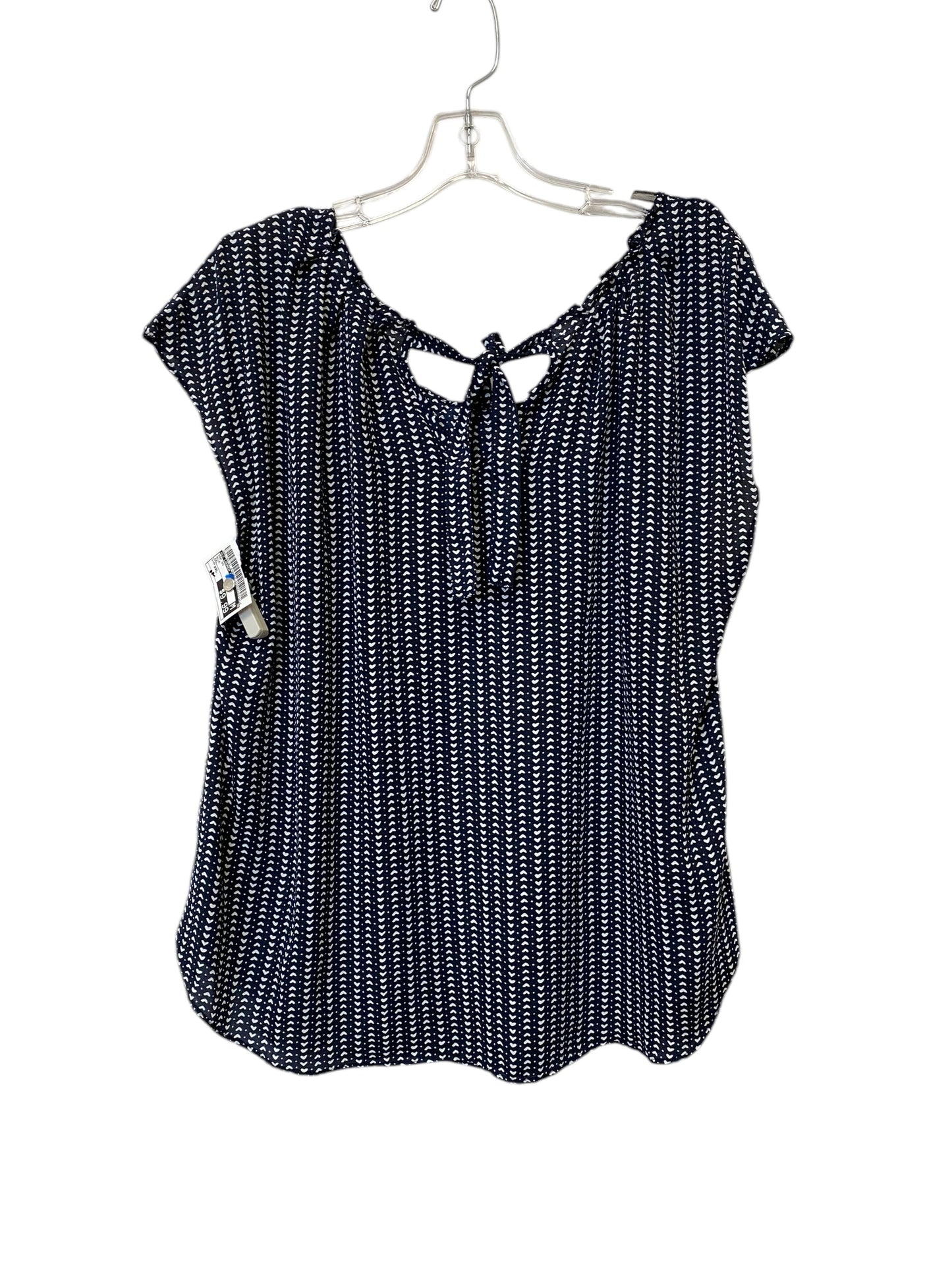 Top Short Sleeve By Lc Lauren Conrad In Blue, Size: Xxl