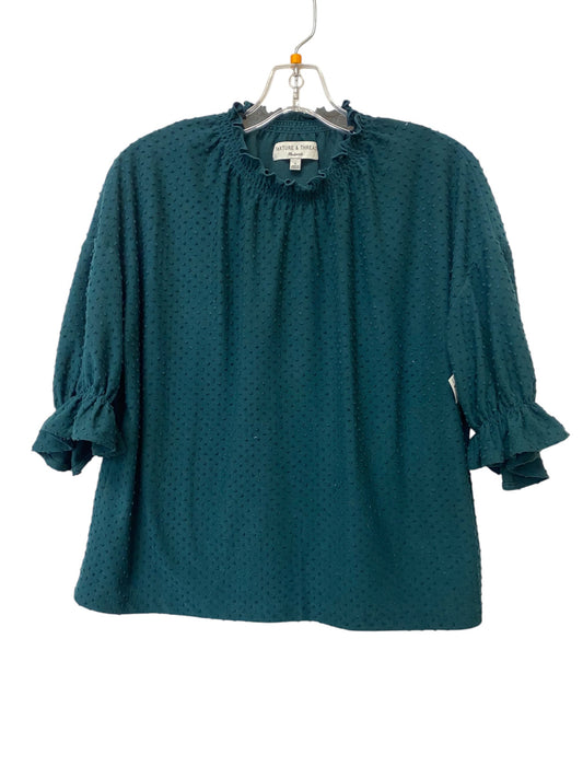 Top Long Sleeve By Madewell In Green, Size: L