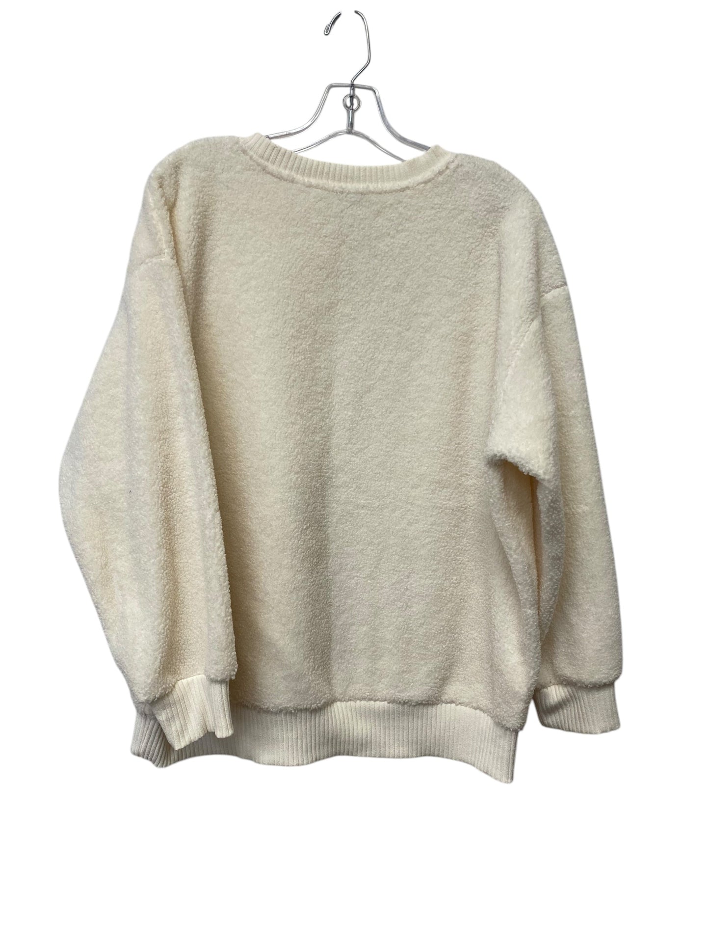 Sweatshirt Crewneck By A New Day In Cream, Size: L