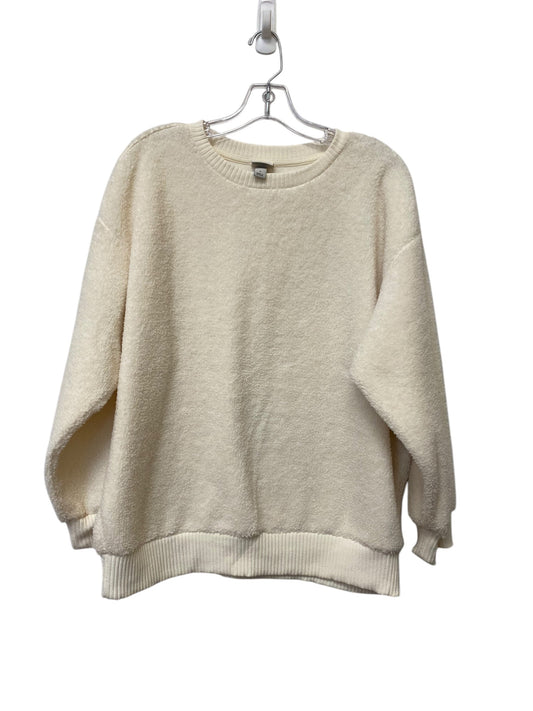 Sweatshirt Crewneck By A New Day In Cream, Size: L