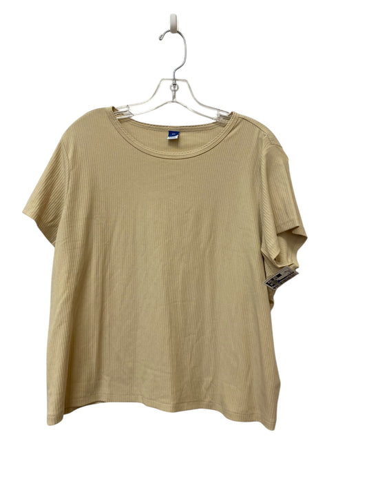 Top Short Sleeve By Old Navy In Tan, Size: Xxl