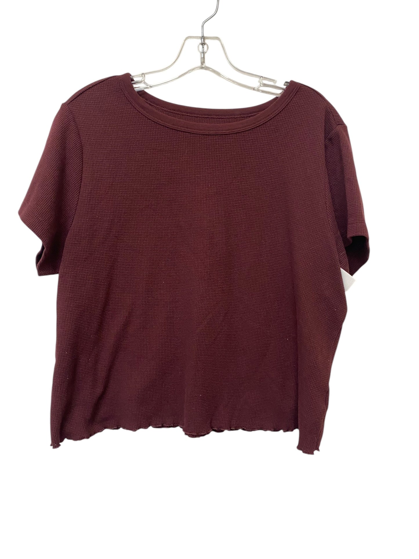 Top Short Sleeve Basic By Old Navy In Maroon, Size: 2x