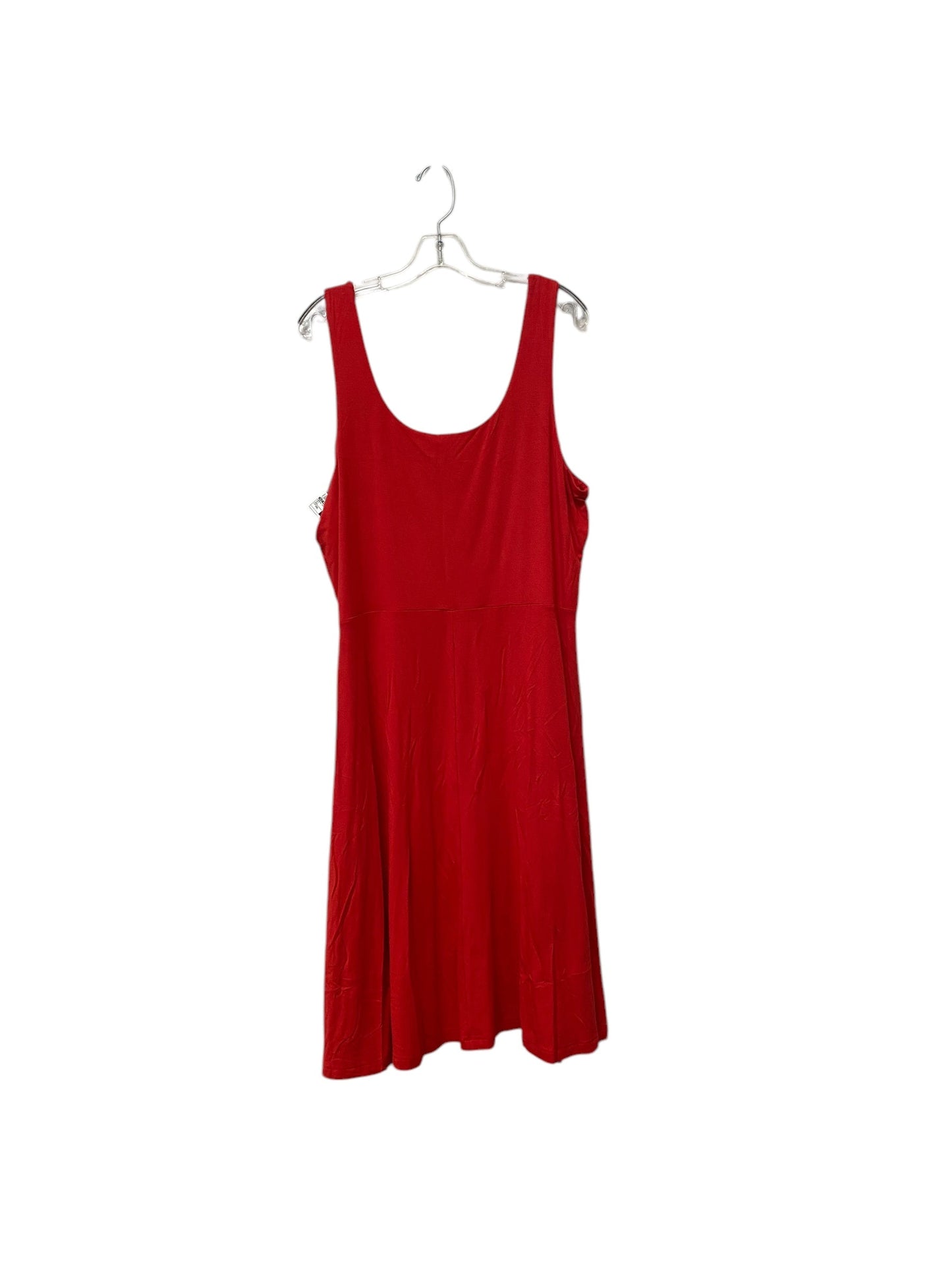 Dress Casual Midi By Old Navy In Red, Size: Xxl