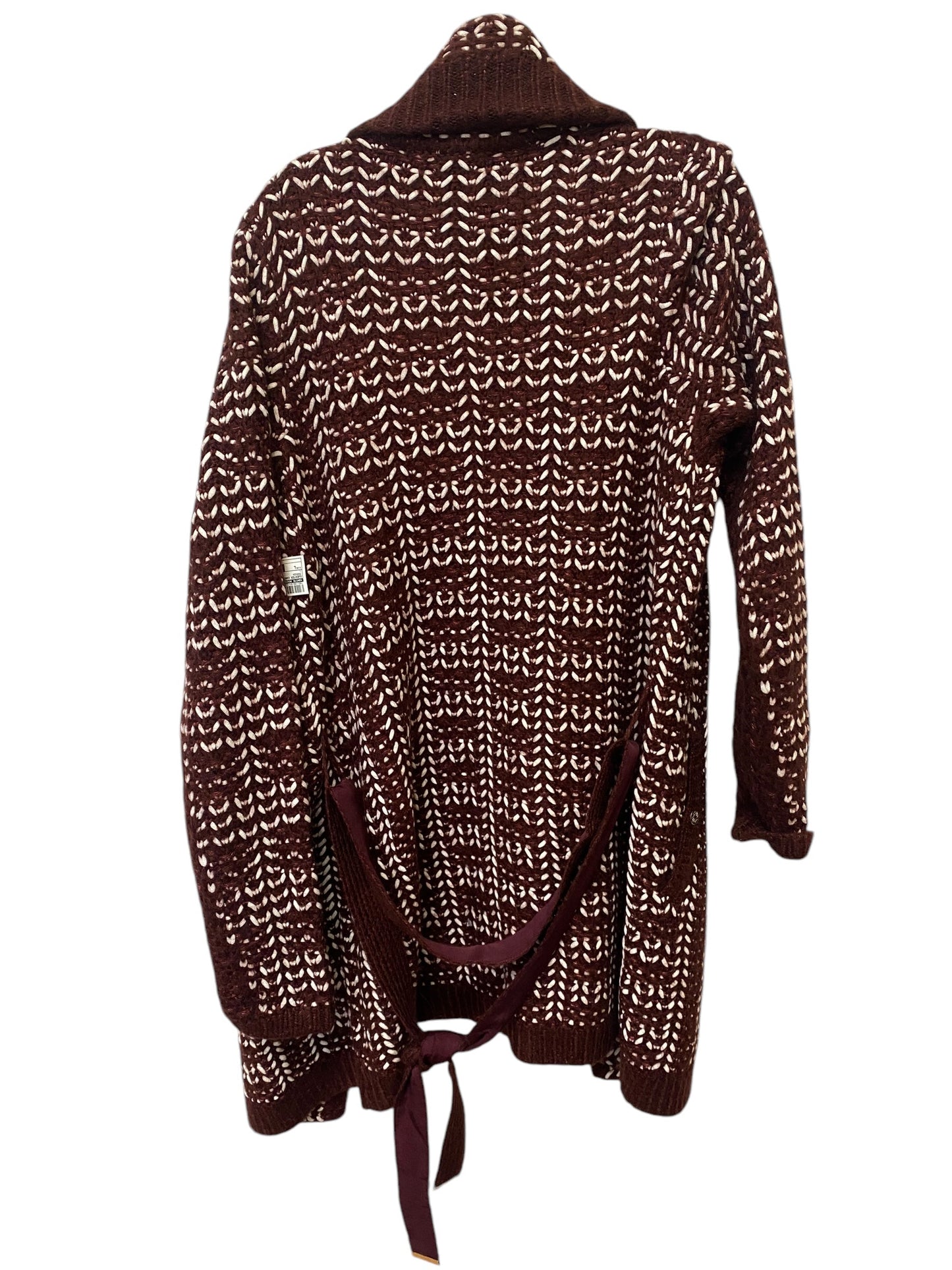 Sweater Cardigan By White House Black Market In Maroon, Size: L