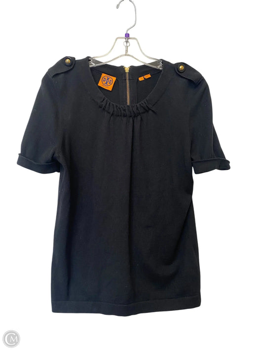 Top Short Sleeve Designer By Tory Burch In Black, Size: S