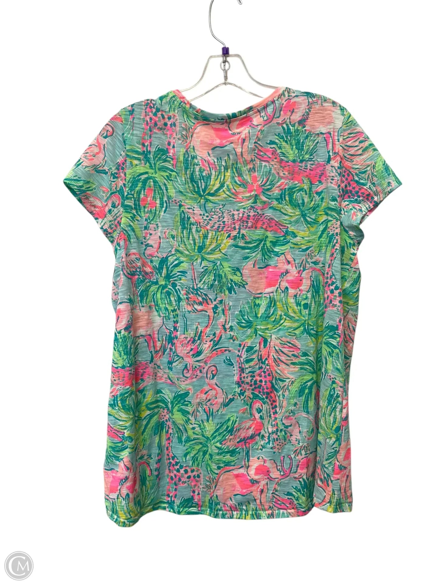 Top Short Sleeve Designer By Lilly Pulitzer In Multi-colored, Size: L