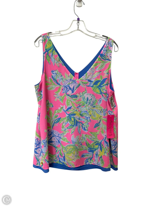 Top Sleeveless Designer By Lilly Pulitzer In Pink, Size: L