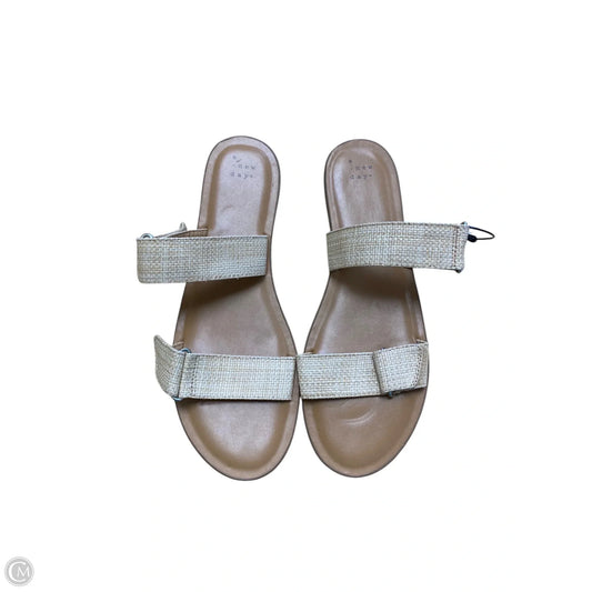 Sandals Flats By A New Day In Cream, Size: 11