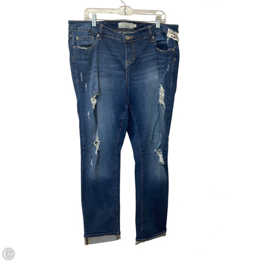 Jeans Boyfriend By Torrid In Blue Denim, Size: 18