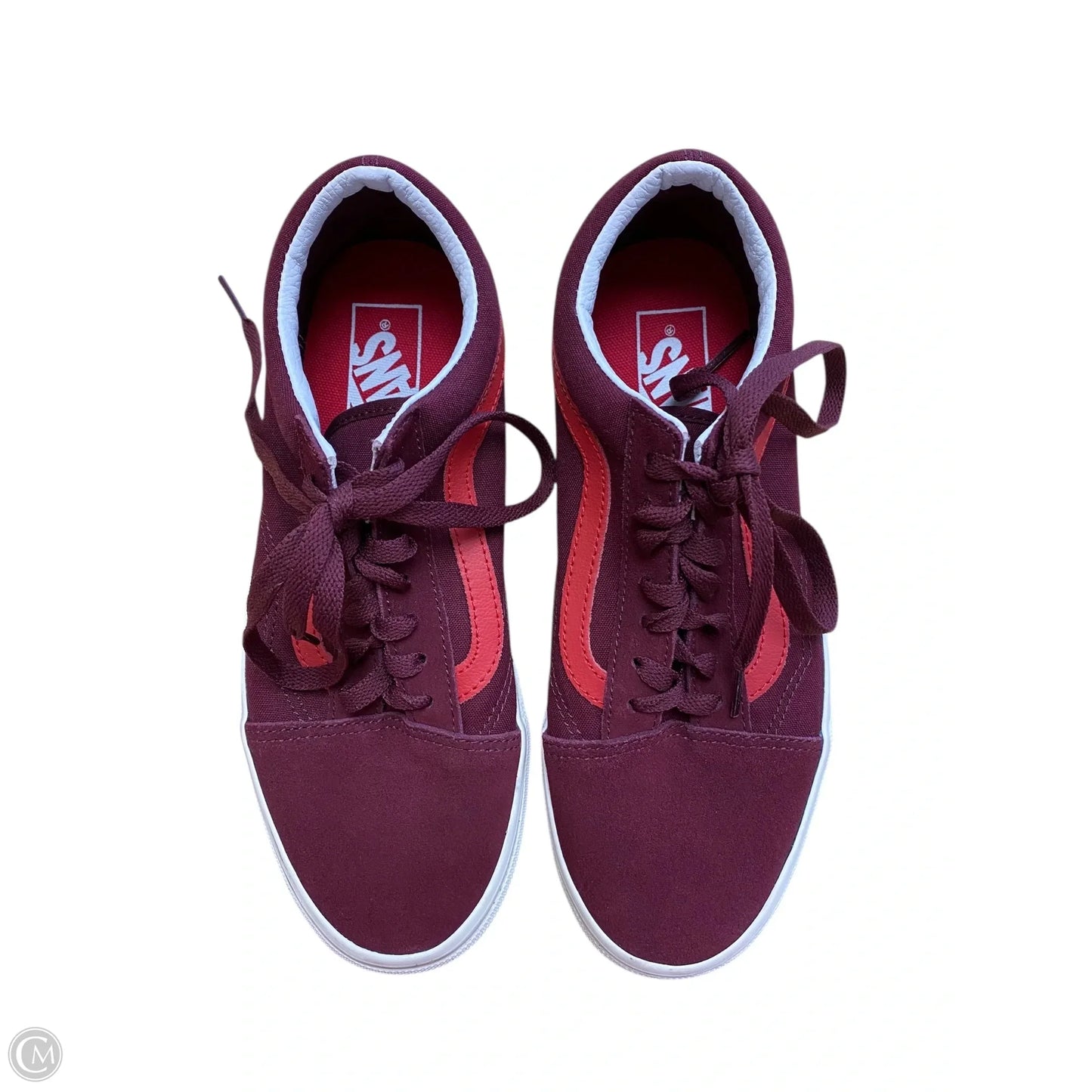 Shoes Flats By Vans In Maroon, Size: 7.5