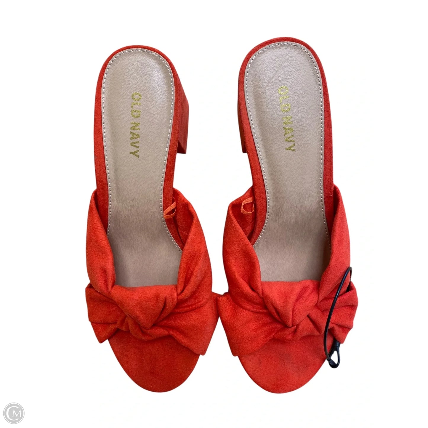 Sandals Heels Block By Old Navy In Orange, Size: 6