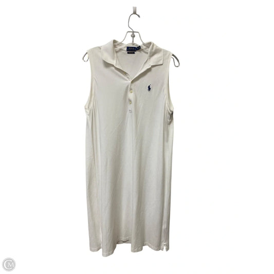 Dress Casual Midi By Polo Ralph Lauren In White, Size: Xl