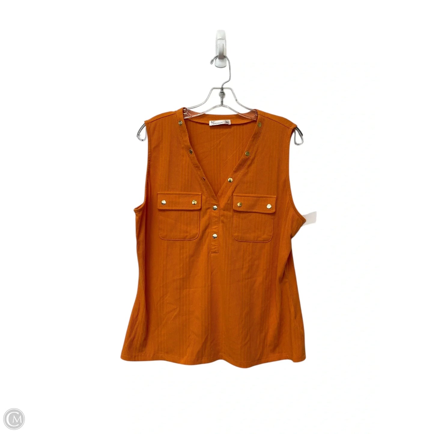 Top Sleeveless By 89th And Madison In Orange, Size: Xl