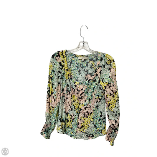 Top Long Sleeve By Loft In Floral Print, Size: Xs