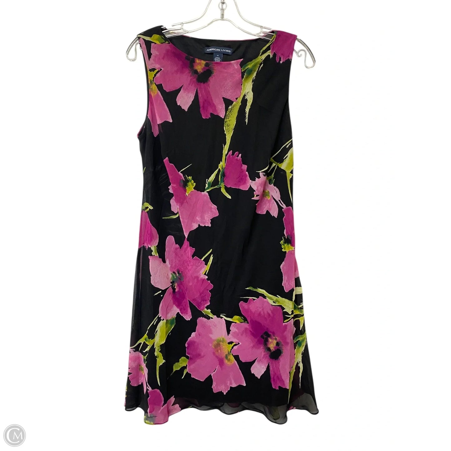 Dress Casual Midi By American Living In Black, Size: 12