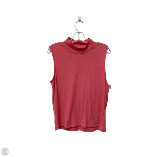 Top Sleeveless Basic By Time And Tru In Pink, Size: L