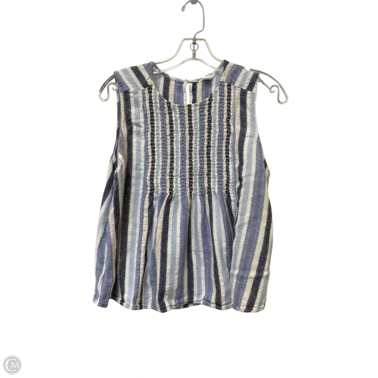 Top Sleeveless By Caslon In Striped Pattern, Size: L
