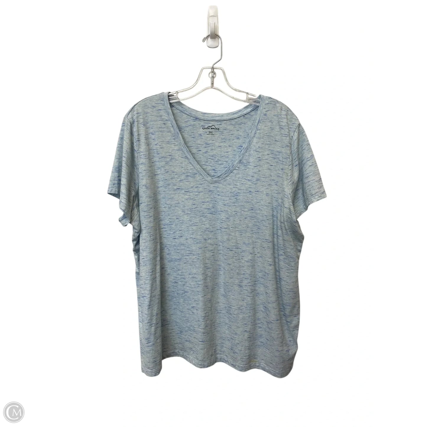 Top Short Sleeve Basic By Eddie Bauer In Blue, Size: 3x