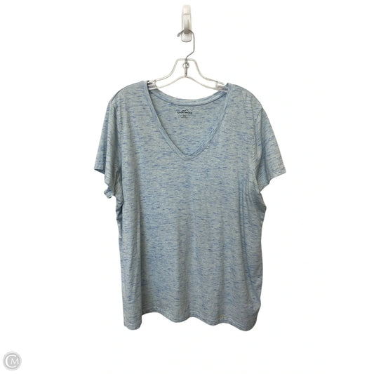 Top Short Sleeve Basic By Eddie Bauer In Blue, Size: 3x