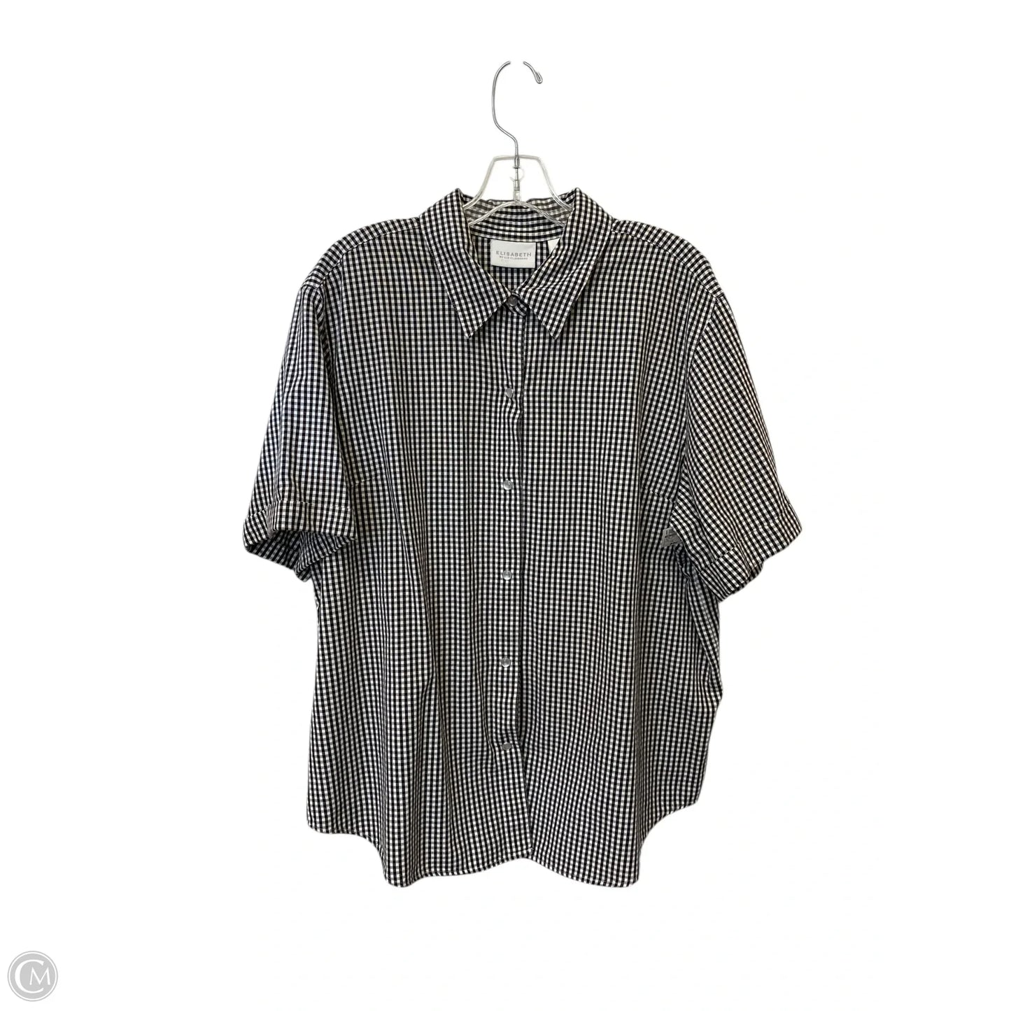 Top Short Sleeve By Elisabeth In Black, Size: 18