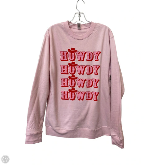 Sweatshirt Crewneck By Cme In Pink, Size: M