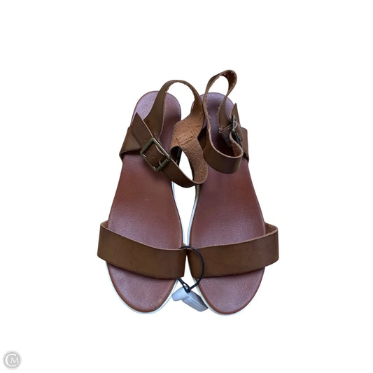 Sandals Heels Platform By Mia In Brown, Size: 8.5
