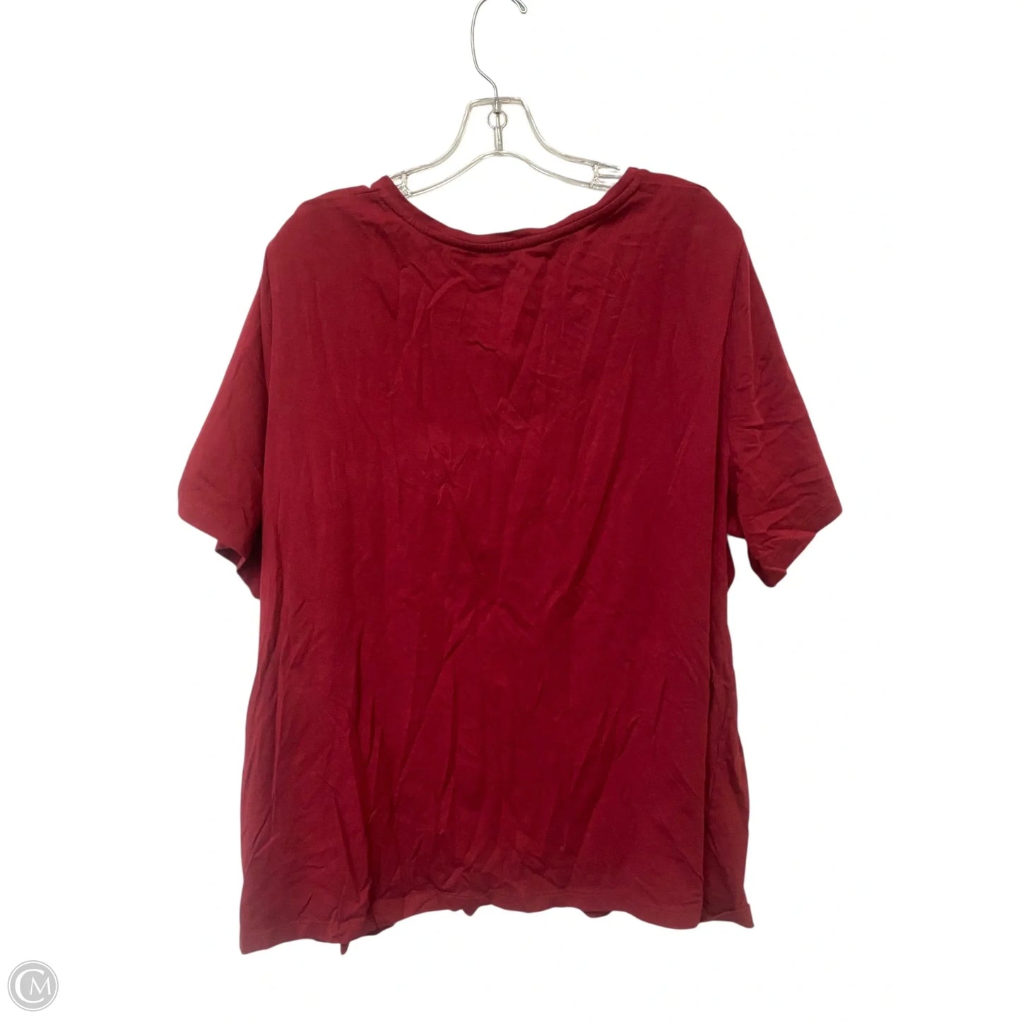 Top Short Sleeve Basic By Catherines In Red, Size: 3x